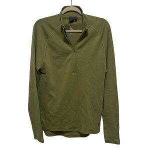 Ibex Green Zip Neck Long Sleeve Shirt